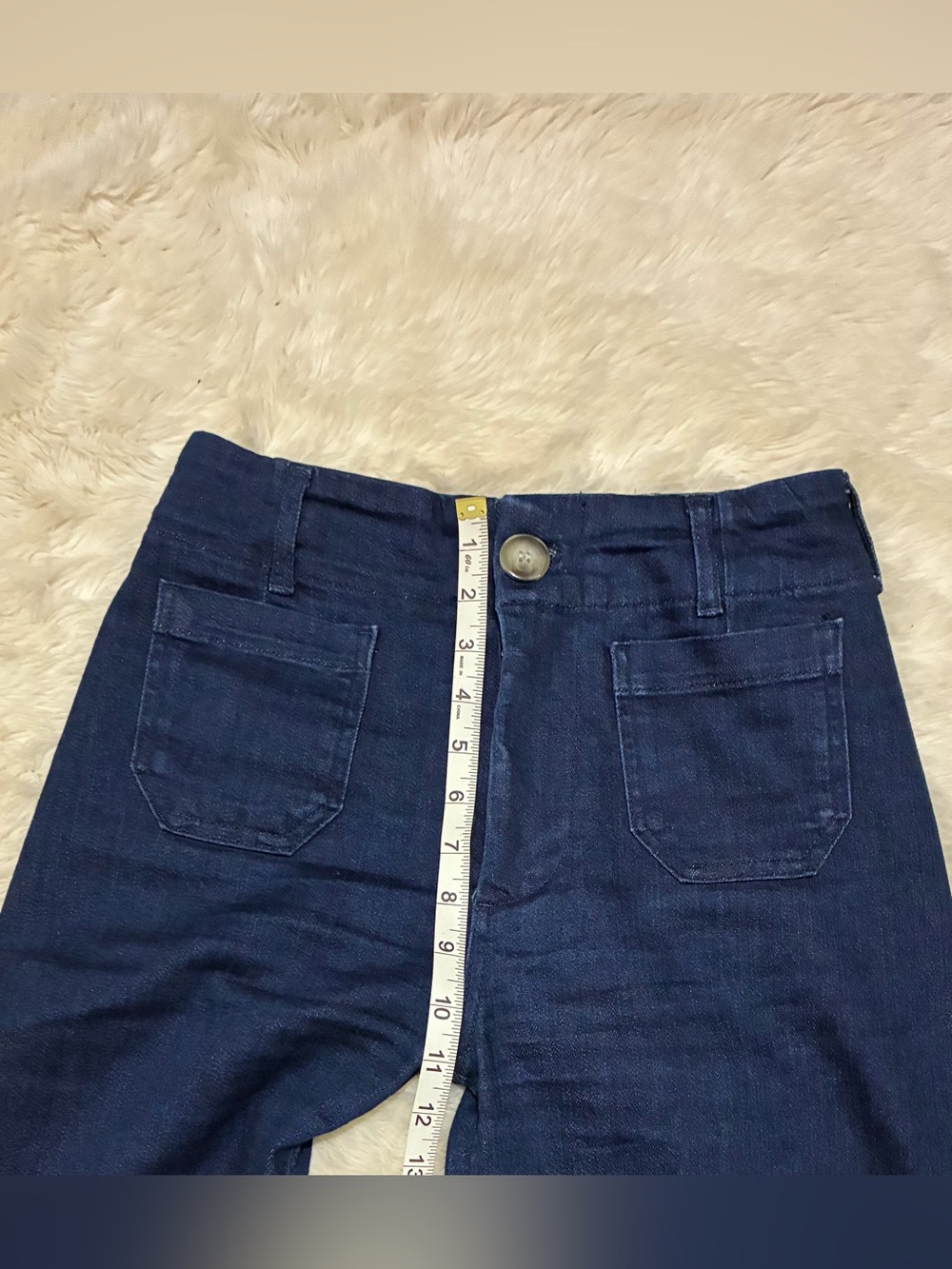 Anthropologie Maeve Colette Crop High-Rise Wide Leg Jeans, Dark Blue, Women’s 26 - Picture 8 of 16